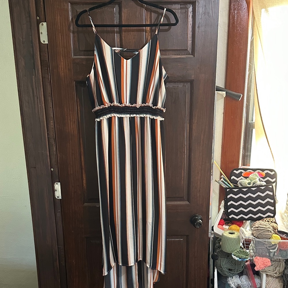 Maurices Multicolor Striped High Low Dress